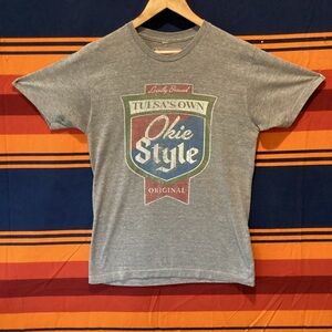 The heartland Tulsa’s own Okie style beer t shirt made in USA